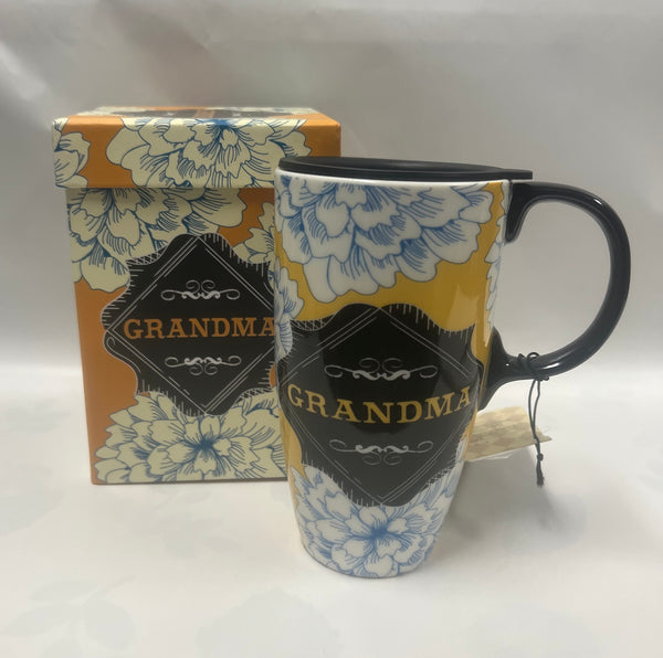 Chalk Garden Grandma Latte Travel Mug