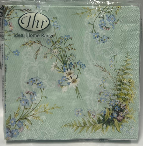 Luncheon Napkin -Forget Me Not Caladon -Mint Green