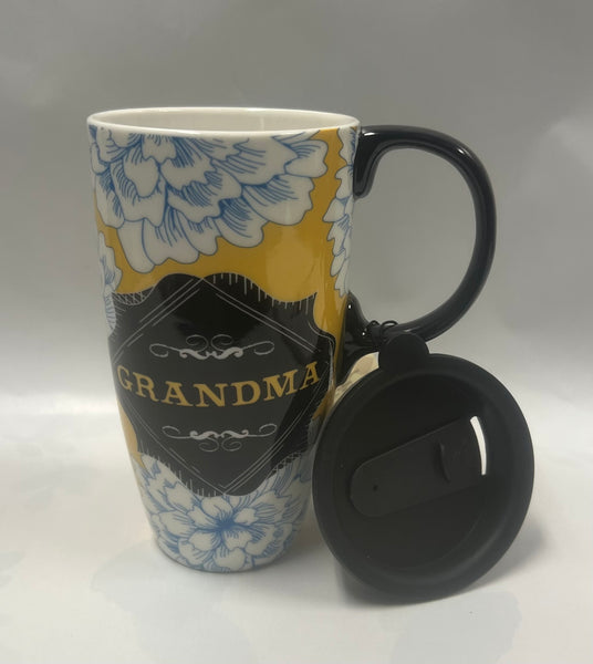 Chalk Garden Grandma Latte Travel Mug