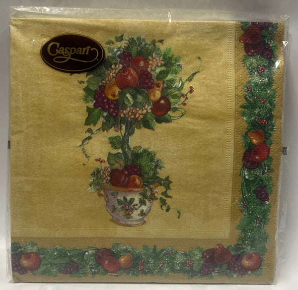 Luncheon Napkin- Topiary Gold