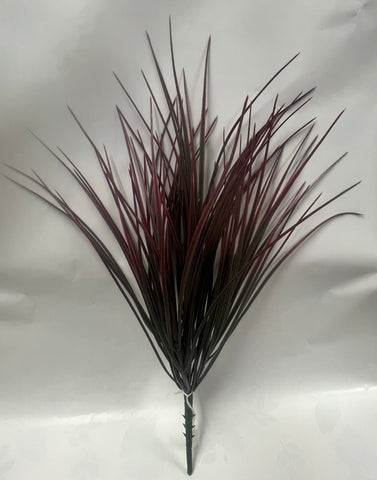 Plastic Grass Bush -Burgundy