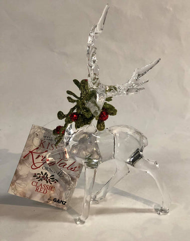 Clear deer tree ornament