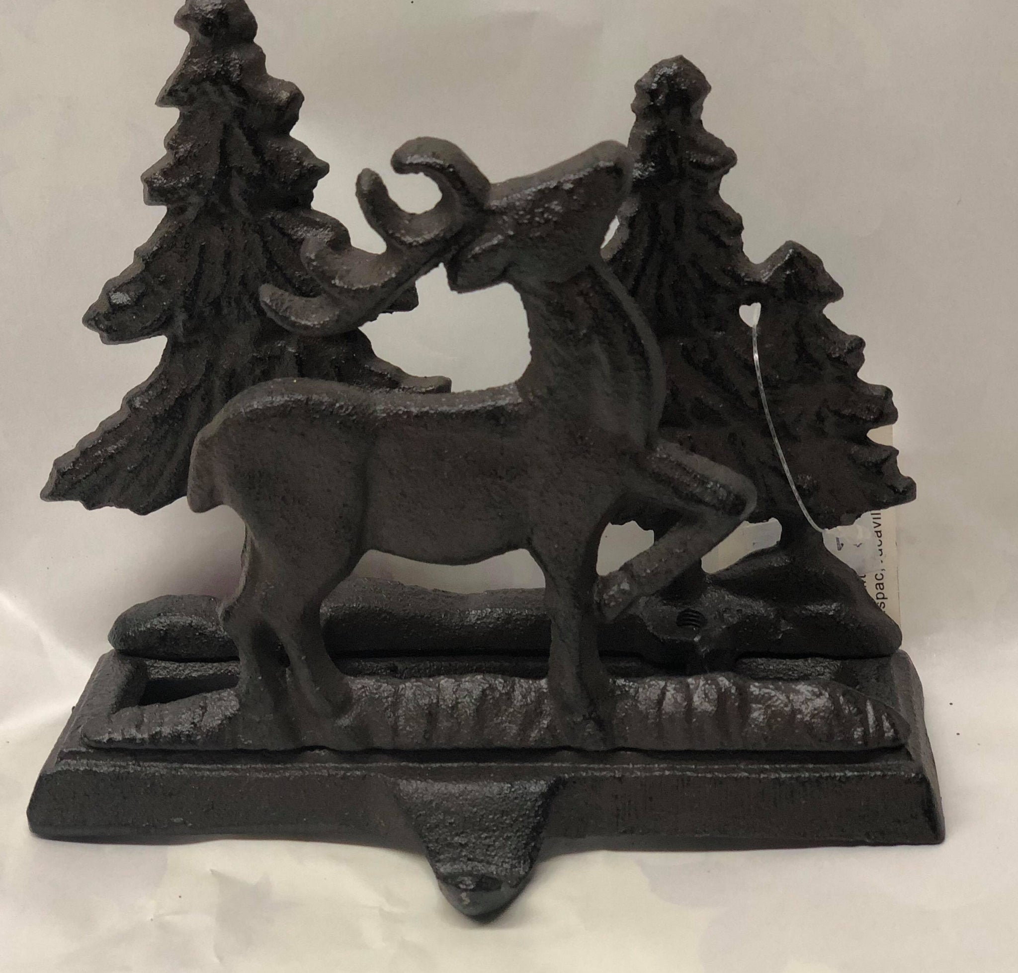 Cast iron stocking holder- Deer