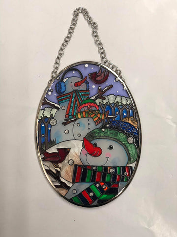 Snowman Stained Glass