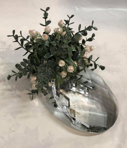 Acrylic White Pearl -Large Teardrop Ornament