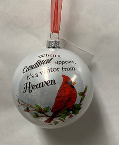 When Cardinals Appear Tree Ornament