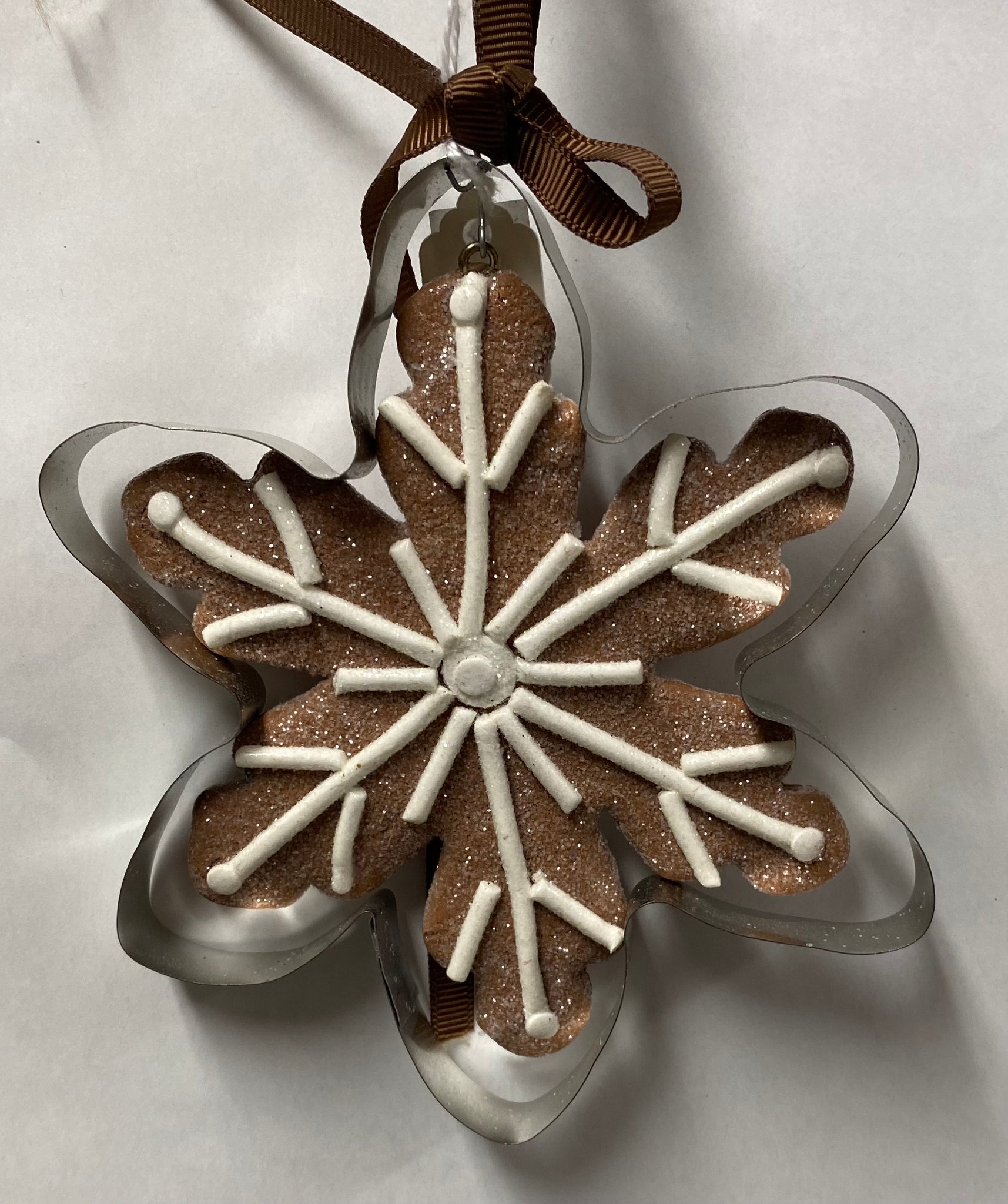 Gingerbread Snowflake Ornament