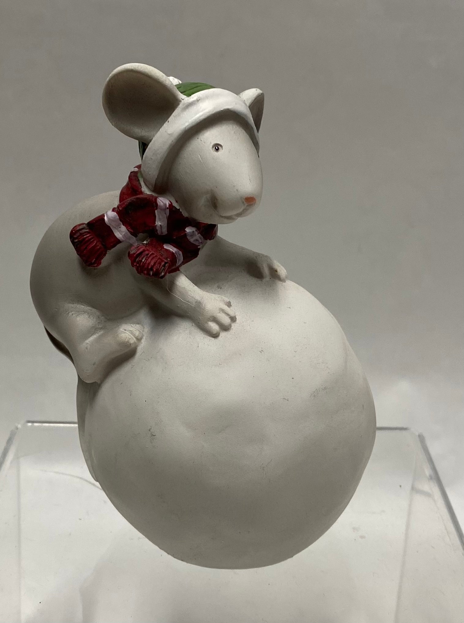 Mouse and Snowball Figurine