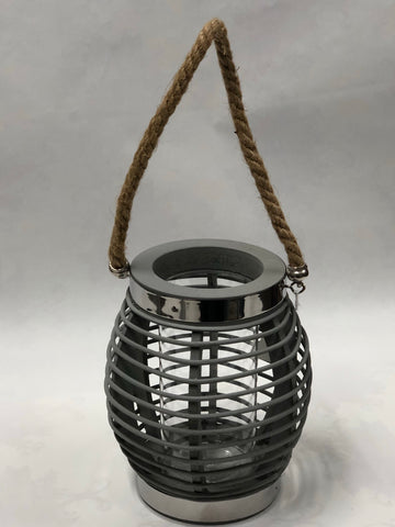 Grey Wooden Lantern