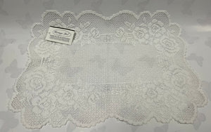 Placemat -English Country Rose -White