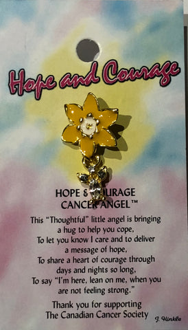 Hope & Courage Cancer Angel Pin