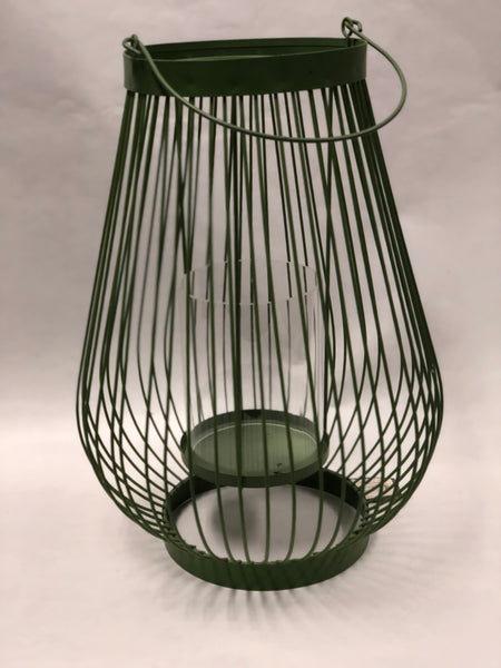 Large Green Wire Lantern