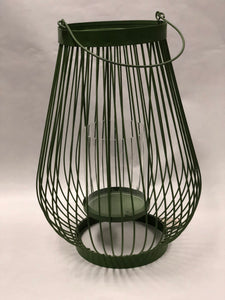 Large Green Wire Lantern