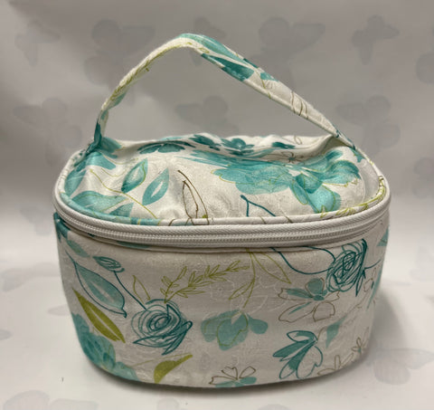 Oval Train Case Cosmetic Bag