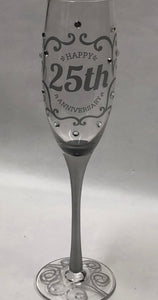 25th Anniversary Champagne Flutes