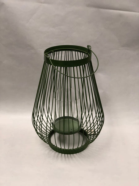 Large Green Wire Lantern