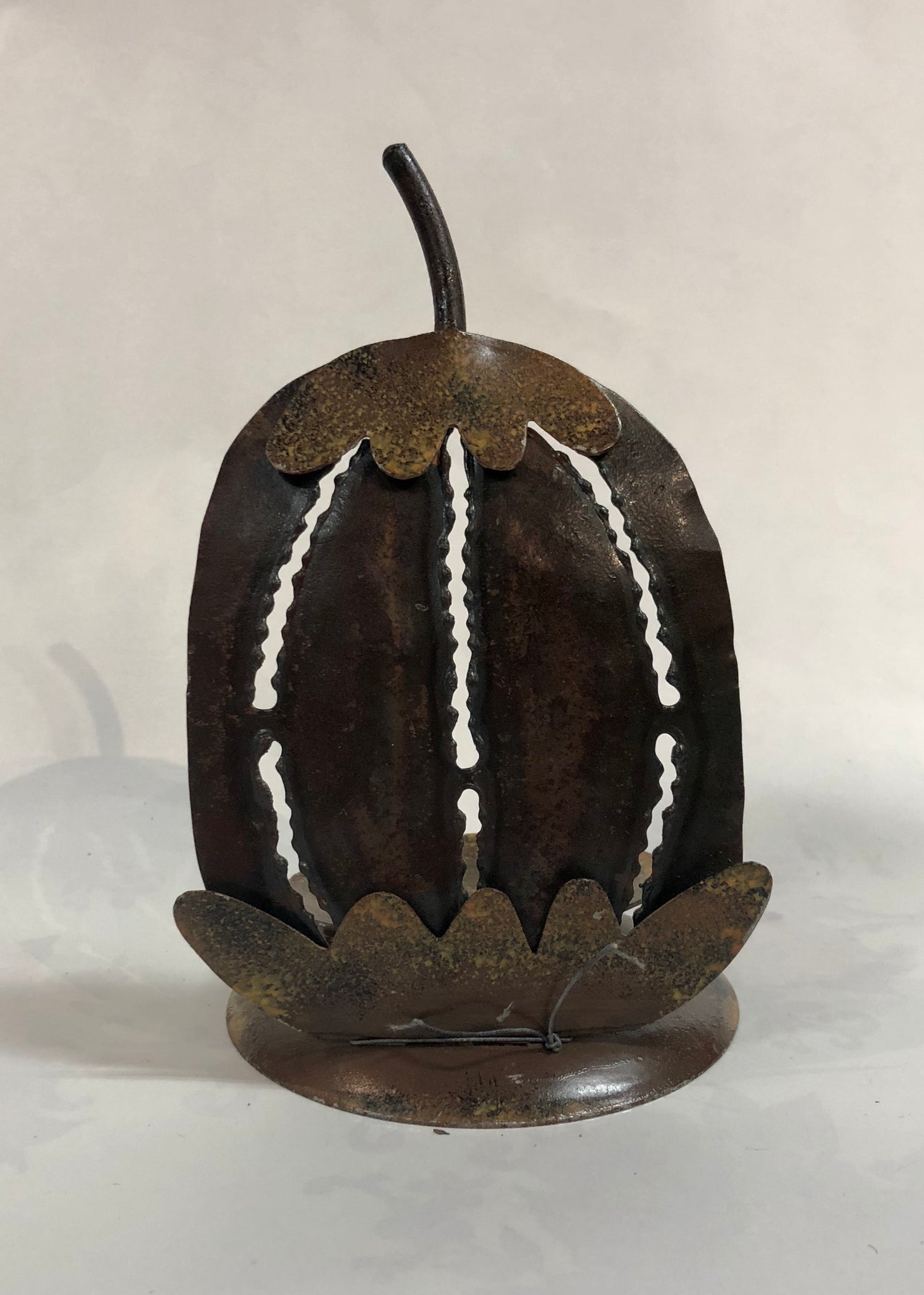 Metal Pumpkin Candle Holder