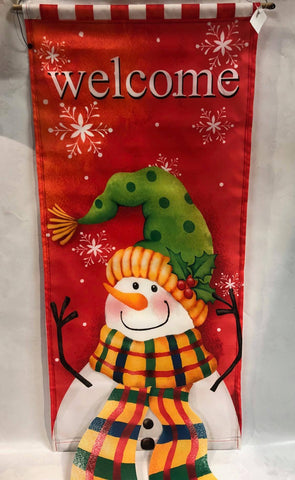 Snowman banner- "Welcome"